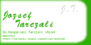 jozsef tarczali business card
